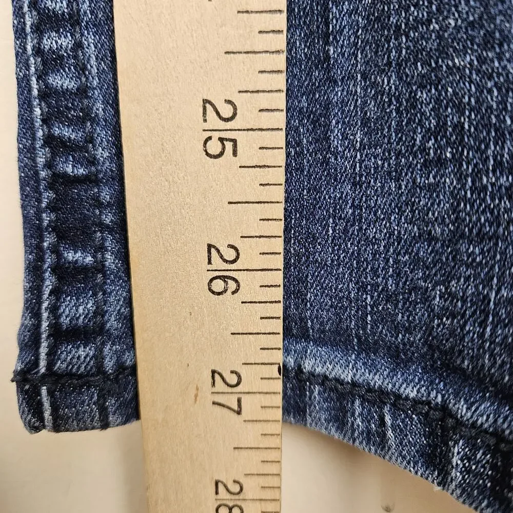 TK Axel Jeans Mens 34x30 FIT 34X27 Medium Wash Blue Slim Boot Stretch Distressed